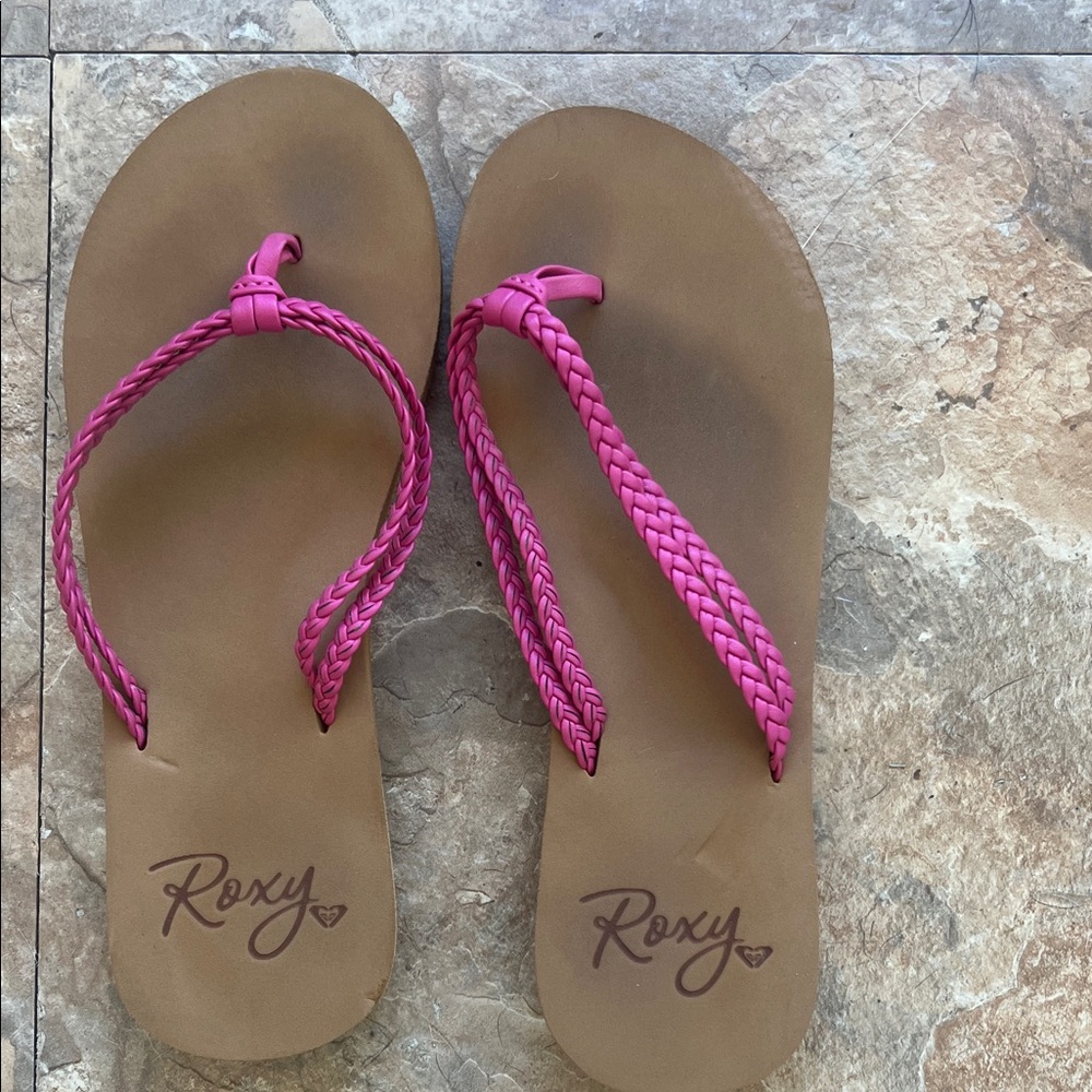 Roxy girls Pink and Tan Sandals